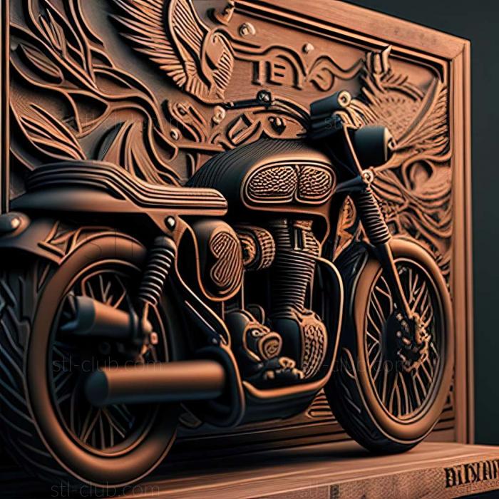 3D model Triumph Bonneville T100 Black (STL)